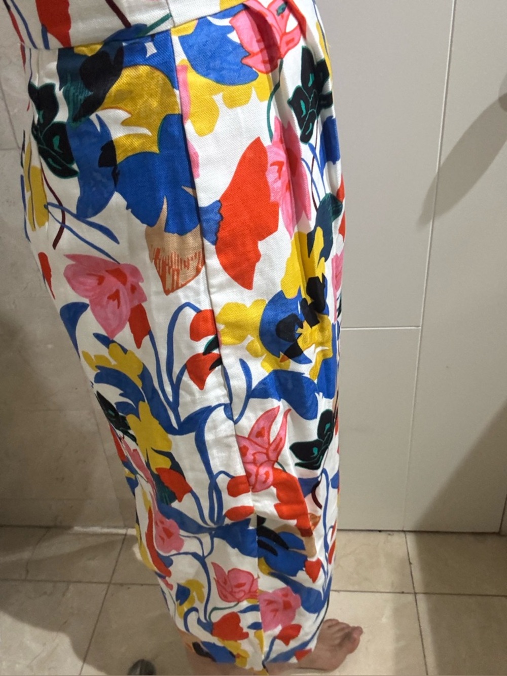 JCrew Floral Print Midi Skirt in Multi Color - Picture 3 of 5
